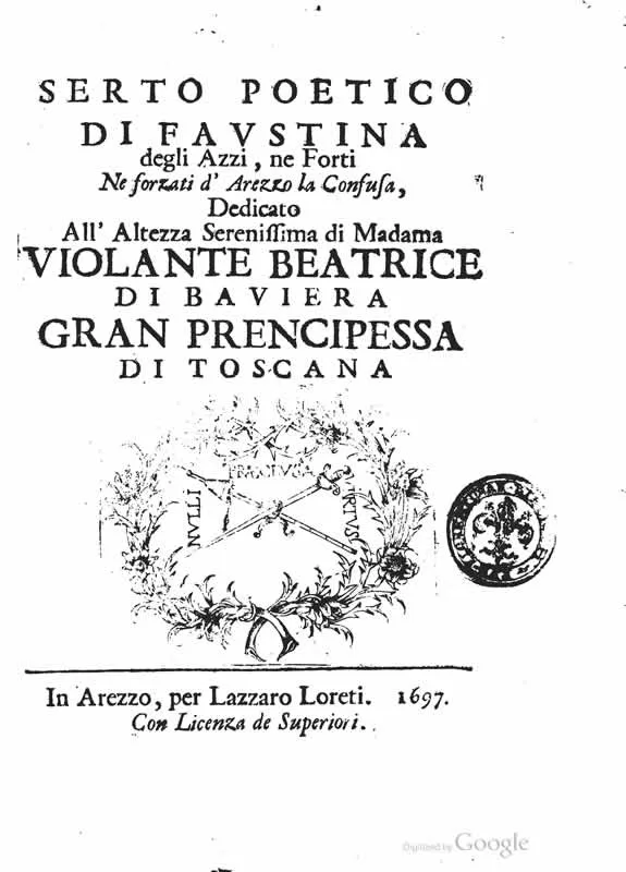 Serto poetico di Faustina degli Azzi ne Forti