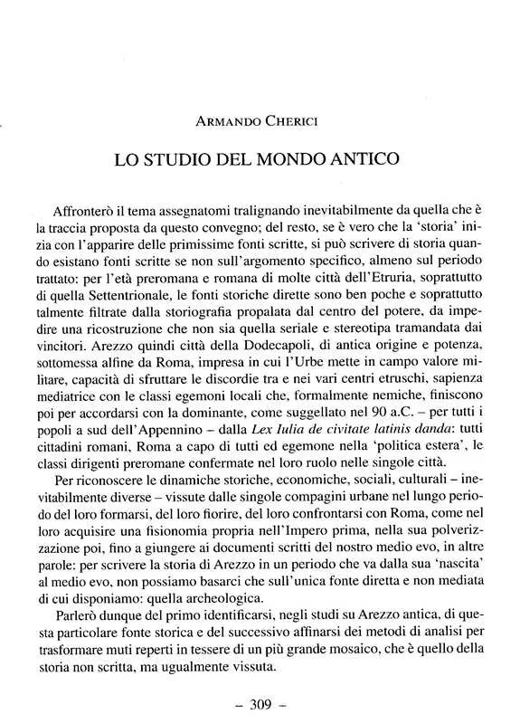 Arezzo Lo studio del mondo antico - A. Cherici