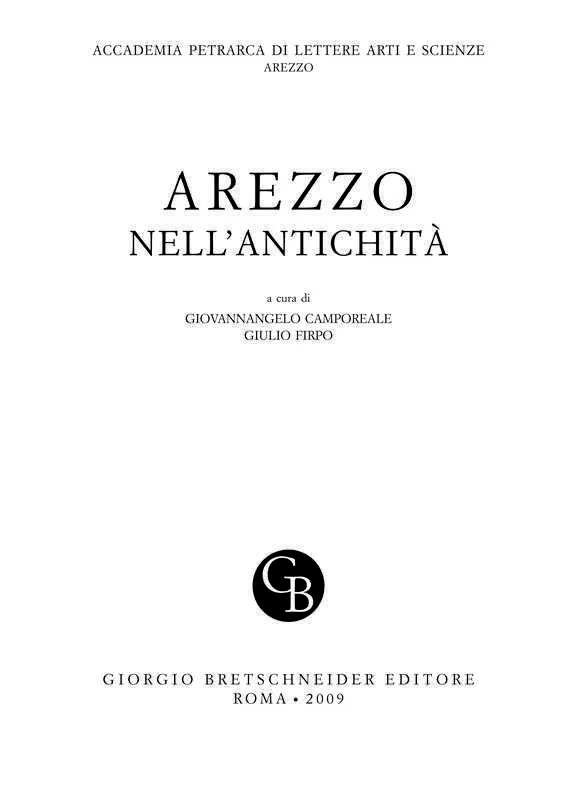 Genesi e sviluppo di Arezzo etrusca e romana - A. Cherici