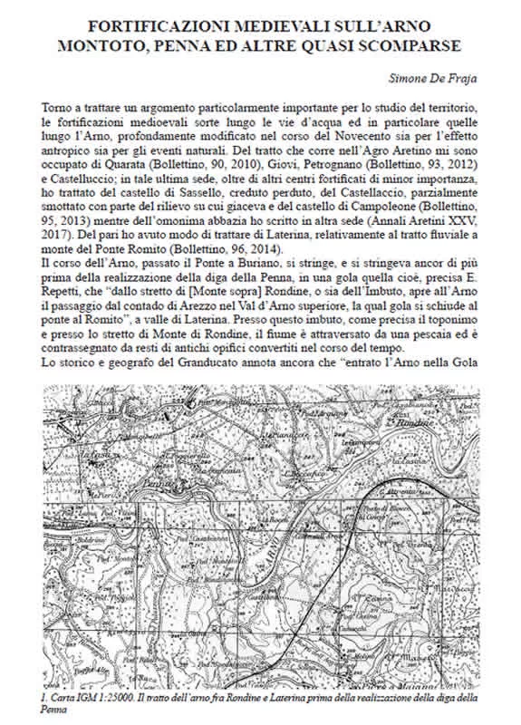 Fortificazioni medievali Arno Aretino - De Fraja