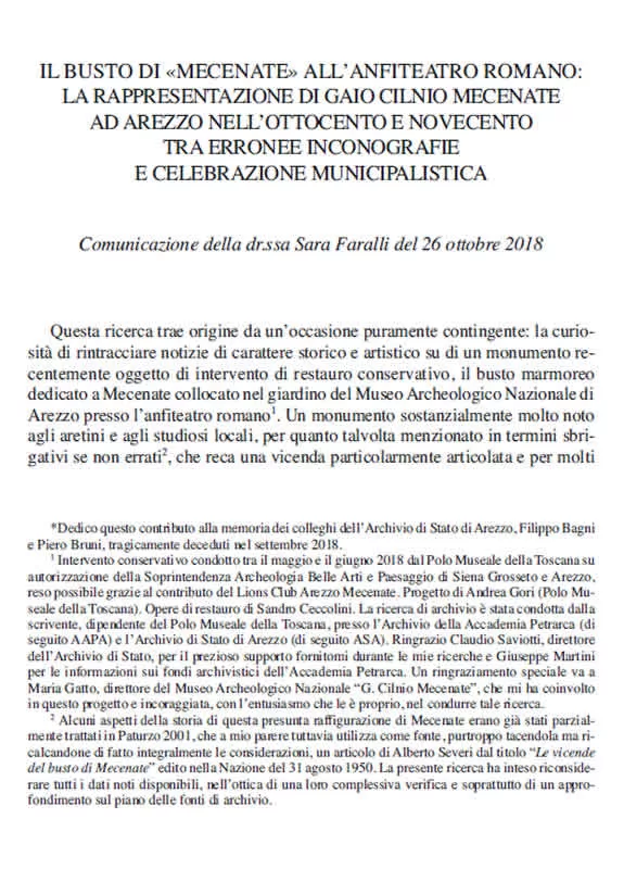 Il busto di Mecenate all'anfiteatro