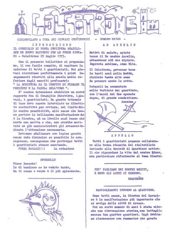 IL MAZZAFRUSTO - Anno 0 - COLCITRONE - Ciclostile - n. 02 - 1975