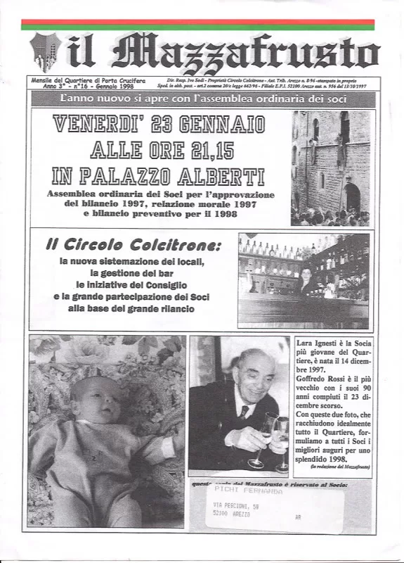 IL MAZZAFRUSTO - Anno 03 - n. 16 - gennaio 1998
