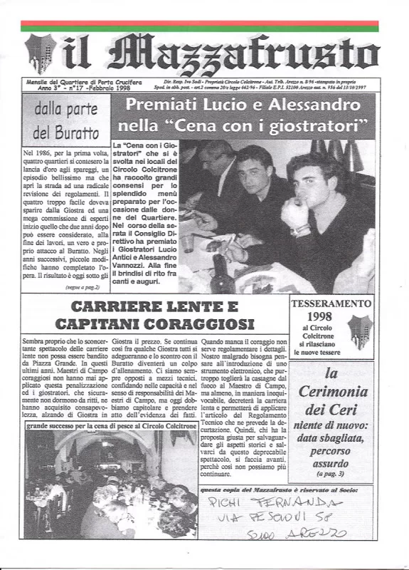 IL MAZZAFRUSTO - Anno 03 - n. 17 - febbraio 1998