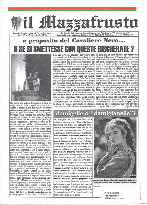 IL MAZZAFRUSTO - Anno 03 - n. 18 - aprile 1998