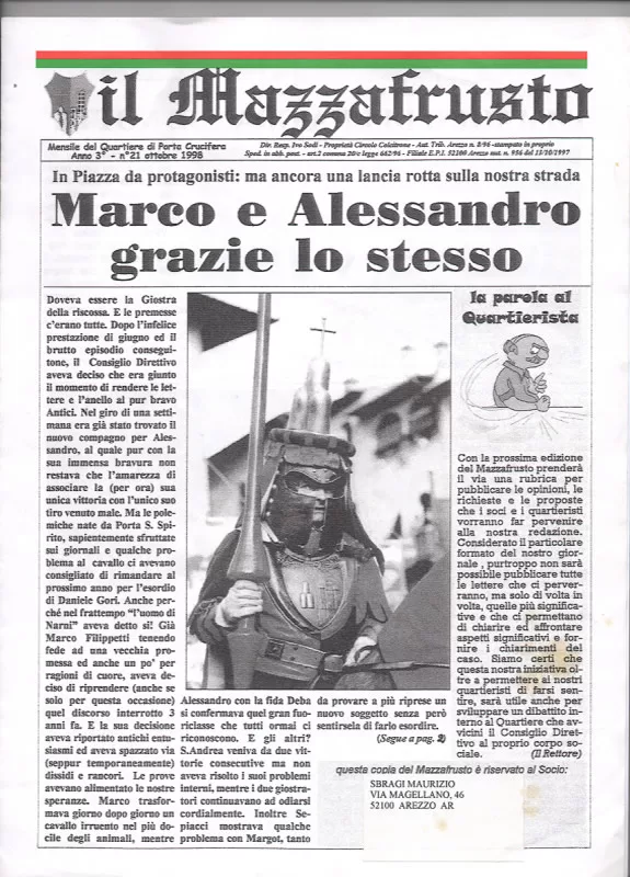 IL MAZZAFRUSTO - Anno 03 - n. 21 - ottobre 1998