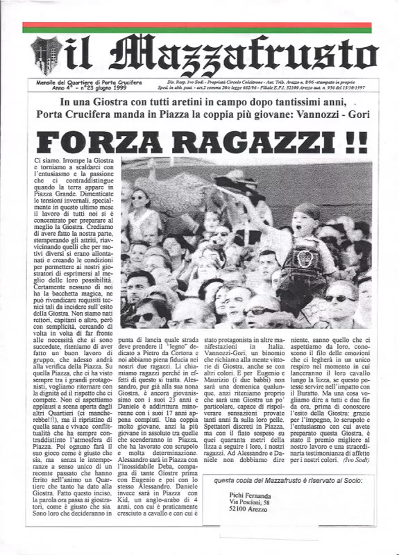 IL MAZZAFRUSTO - Anno 04 - n. 23 - giugno 1999