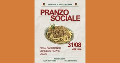 Pranzo sociale dopo l'estrazione delle carriere