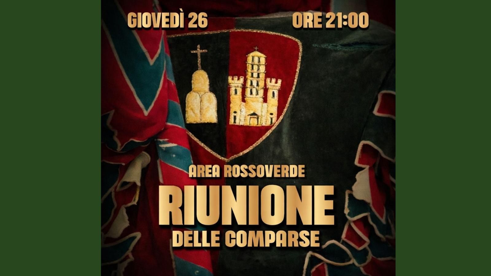 Riunione delle Comparse - Giovedì 26 marzo