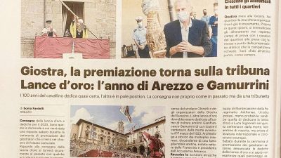 Rassegna stampa: la premiazione torna sulle tribune