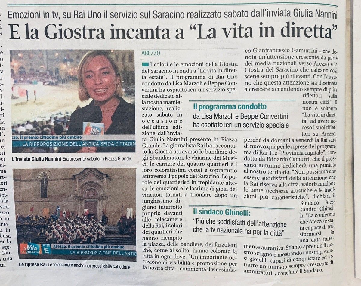 La vita in diretta alla Giostra di Sabato