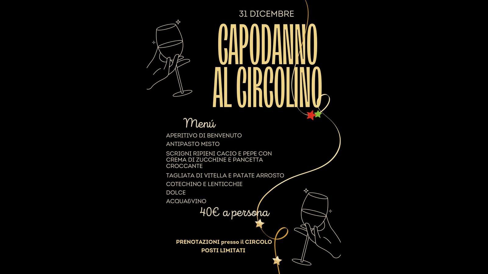 Capodanno al Circolino!!!! Aspettiamo insieme il 2025 RossoVerde