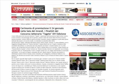Premiazione Tagete 2012 di Roberta Rossi Sodi