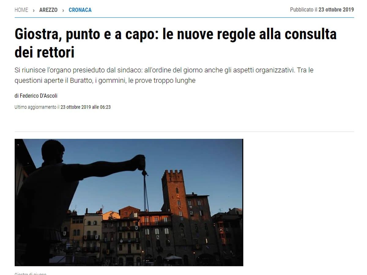 Le nuove regole della Giostra alla consulta dei rettori