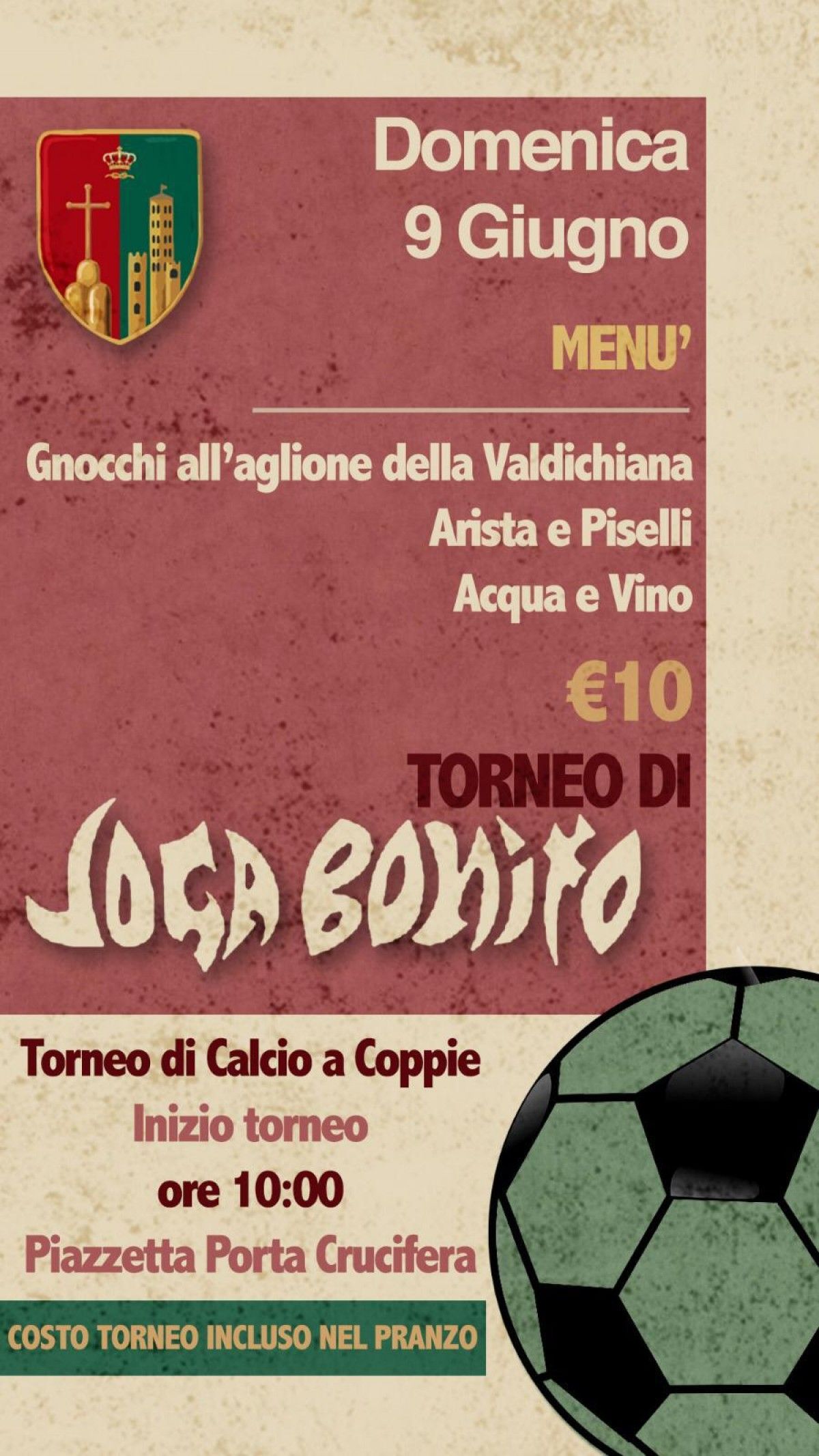 Domenica 9 Joga Bonito in Colcitrone