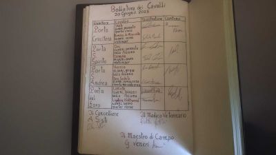 Bollatura dei cavalli e investitura dei Giostratori