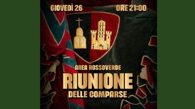 Riunione delle Comparse - Giovedì 26 marzo