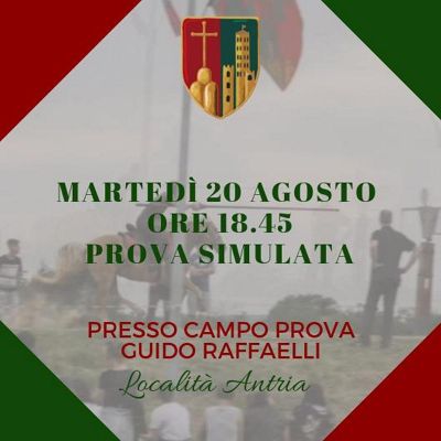 Prova simulata al campo prova - martedì 20 agosto